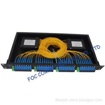 Rack Mount Fiber PLC Splitter 1x8 Full Loaded with 4pcs for